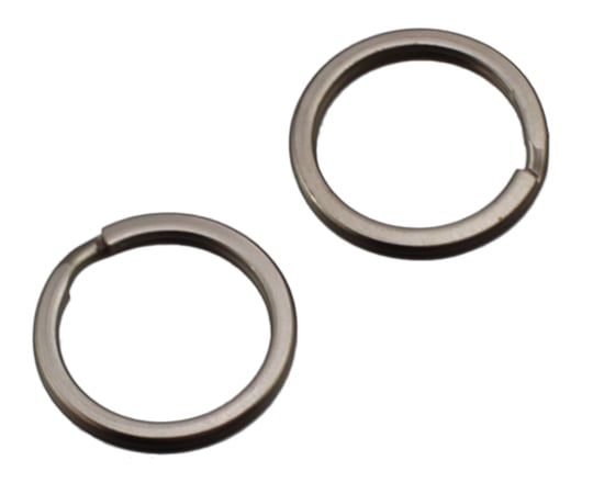 鉄平押しキーリング 16mm マットシルバー 2個入