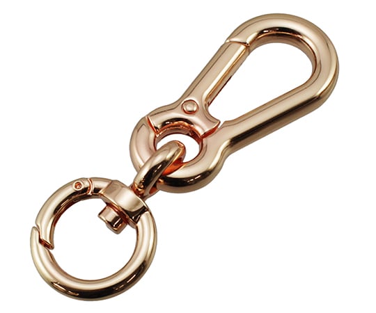 回転カラビナ付きフック　ピンクゴールド