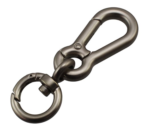 回転カラビナ付きフック　マットシルバー