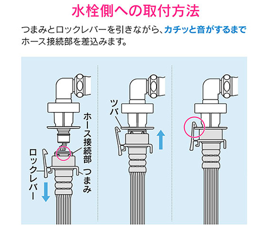 洗濯機用給水ホース　3.0m　GA-LC006