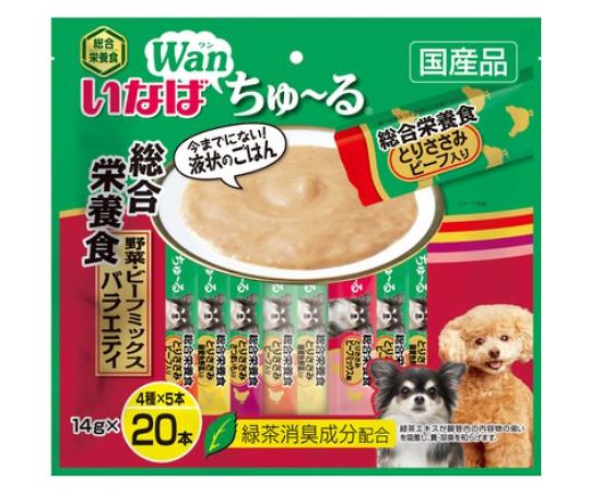 いなば　ちゅ～る　総合栄養食　野菜・ビーフミックスバラエティ　14g×20本