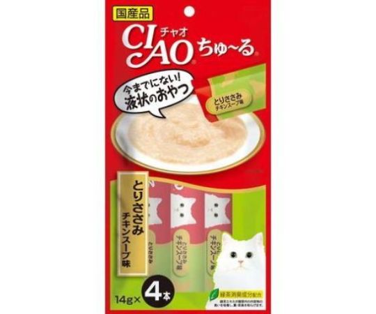 CIAO　ちゅ～る　とりささみ　チキンスープ味　14g×4本