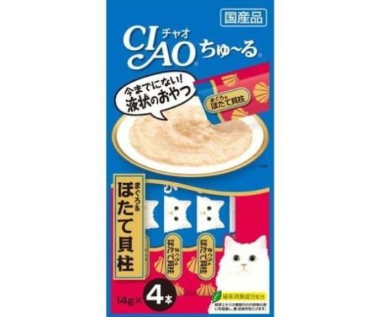 CIAO　ちゅ～る　まぐろ＆ほたて貝柱　14g×4本