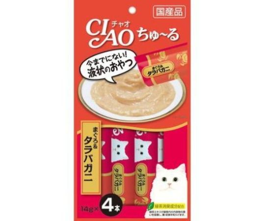 CIAO　ちゅ～る　まぐろ＆タラバガニ入り　14g×4本