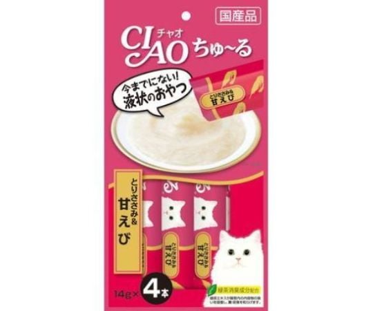 CIAO　ちゅ～る　とりささみ＆甘えび　14g×4本