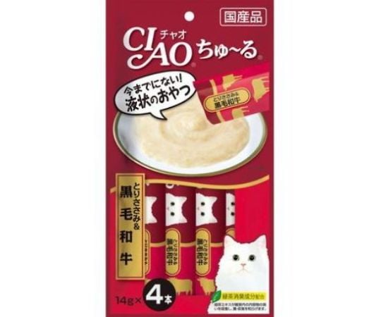 CIAO　ちゅ～る　とりささみ＆黒毛和牛　14g×4本