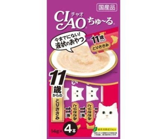 CIAO　ちゅ～る　11歳からのとりささみ　14g×4本