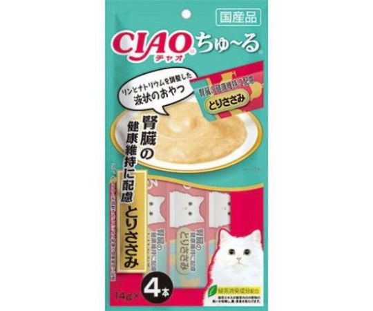CIAO　ちゅ～る　腎臓の健康維持に配慮　とりささみ　14g×4本