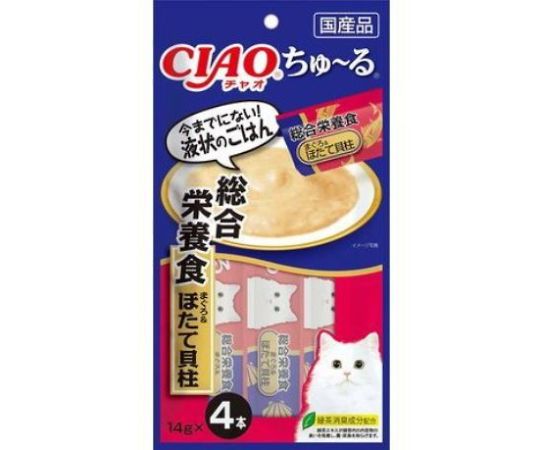 CIAO　ちゅ～る　総合栄養食　まぐろ＆ほたて貝柱　14g×4本