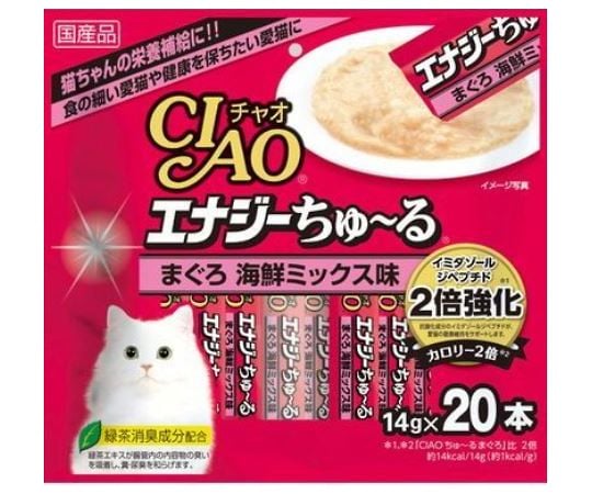 CIAO　エナジーちゅ～る　まぐろ　海鮮ミックス味　20本入り