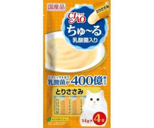 CIAO　ちゅ～る　乳酸菌入り　とりささみ　14g×4本