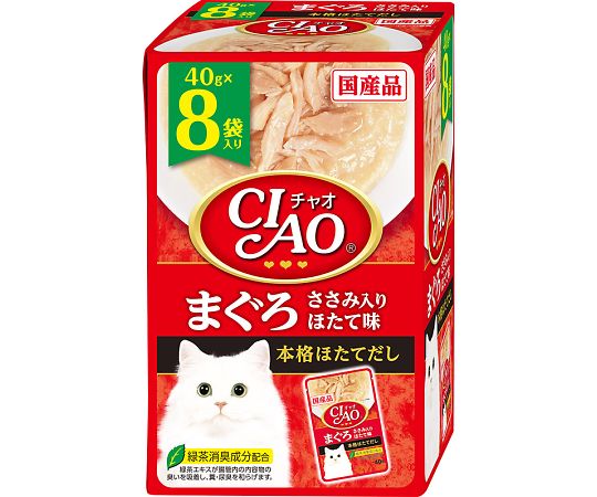 チャオパウチ　まぐろささみ入りほたて味　8袋入り