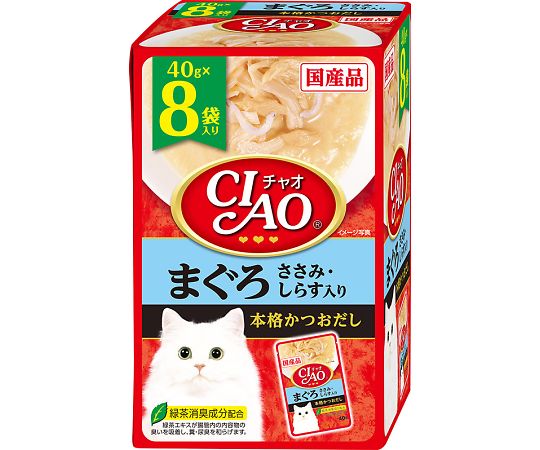 チャオパウチ　まぐろささみ・しらす入り　8袋入り