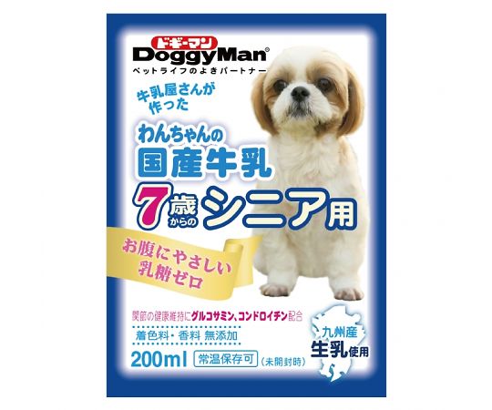 わんちゃんの国産牛乳 7歳からのシニア用 200mL