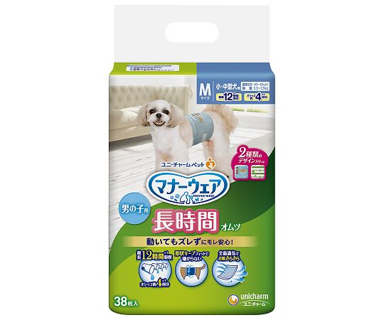 マナーウェア　高齢犬用　男の子用おしっこオムツ　M　38枚