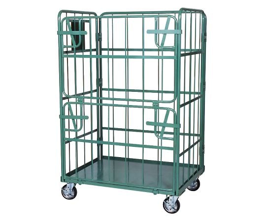 ダブルゲート付カゴ台車　950×800×H1700mm