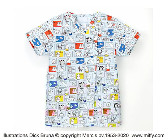 男女兼用スクラブ　ブルー　M