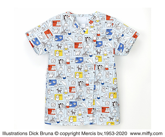 男女兼用スクラブ　ブルー　LL