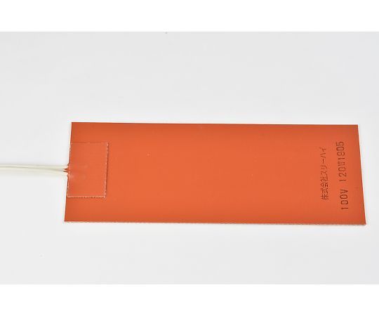【シロキサン対策品】シリコンラバーヒーター　【両面テープ付き、リード線延長5m】100V　120W　75mm×200mm