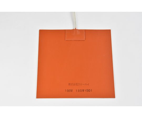 【シロキサン対策品】シリコンラバーヒーター　【両面テープ付き、リード線延長5m】100V　180W　150mm×150mm