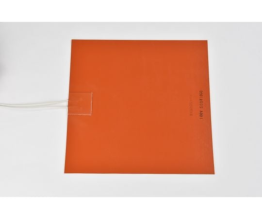 【シロキサン対策品】シリコンラバーヒーター　【両面テープ付き、リード線延長5m】100V　500W　250mm×250mm