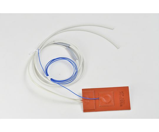 【シロキサン対策品】シリコンラバーヒーター　【熱電対1m、リード線延長1m】　100V　40W　50mm×100mm