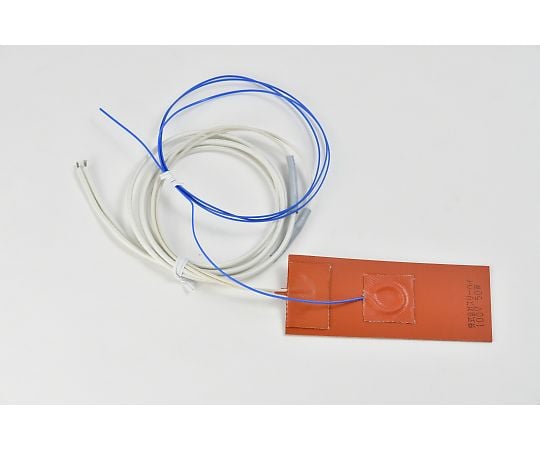 【シロキサン対策品】シリコンラバーヒーター　【熱電対1m、リード線延長1m】　100V　50W　50mm×125mm