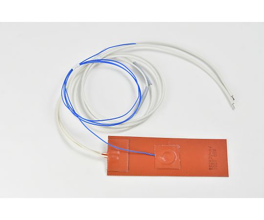 【シロキサン対策品】シリコンラバーヒーター　【熱電対1m、リード線延長1m】　100V　60W　50mm×150mm