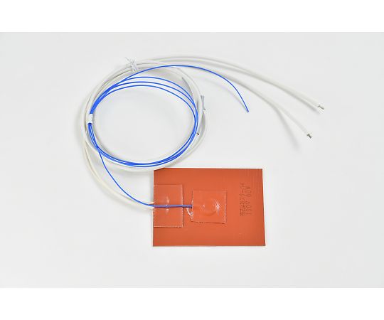 【シロキサン対策品】シリコンラバーヒーター　【熱電対1m、リード線延長1m】　100V　60W　75mm×100mm
