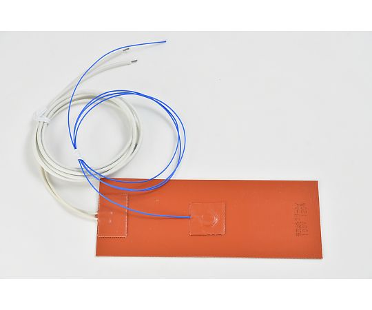 【シロキサン対策品】シリコンラバーヒーター　【熱電対1m、リード線延長1m】　100V　120W　75mm×200mm