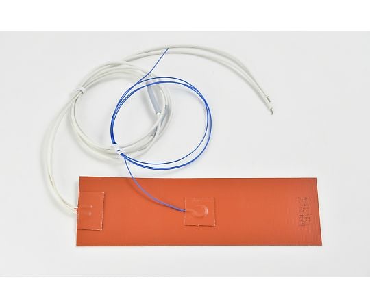 【シロキサン対策品】シリコンラバーヒーター　【熱電対1m、リード線延長1m】　100V　150W　75mm×250mm