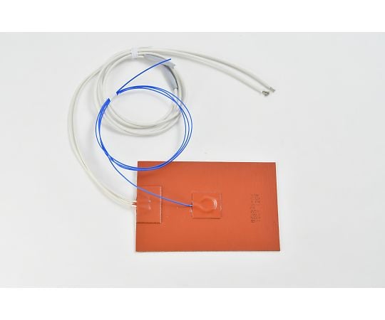 【シロキサン対策品】シリコンラバーヒーター　【熱電対1m、リード線延長1m】　100V　120W　100mm×150mm