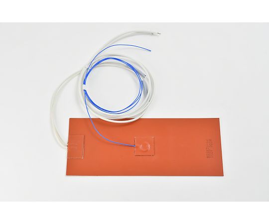 【シロキサン対策品】シリコンラバーヒーター　【熱電対1m、リード線延長1m】　100V　200W　100mm×250mm