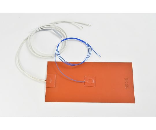【シロキサン対策品】シリコンラバーヒーター　【熱電対1m、リード線延長1m】　100V　250W　125mm×250mm