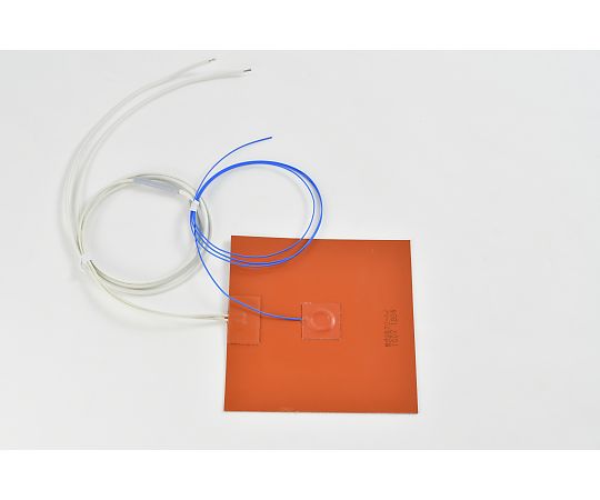 【シロキサン対策品】シリコンラバーヒーター　【熱電対1m、リード線延長1m】　100V　180W　150mm×150mm