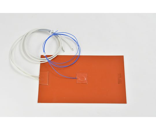 【シロキサン対策品】シリコンラバーヒーター　【熱電対1m、リード線延長1m】　100V　300W　150mm×250mm