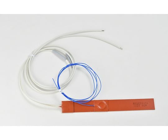 【シロキサン対策品】シリコンラバーヒーター　【熱電対5m、リード線延長5m】　100V　40W　25mm×200mm