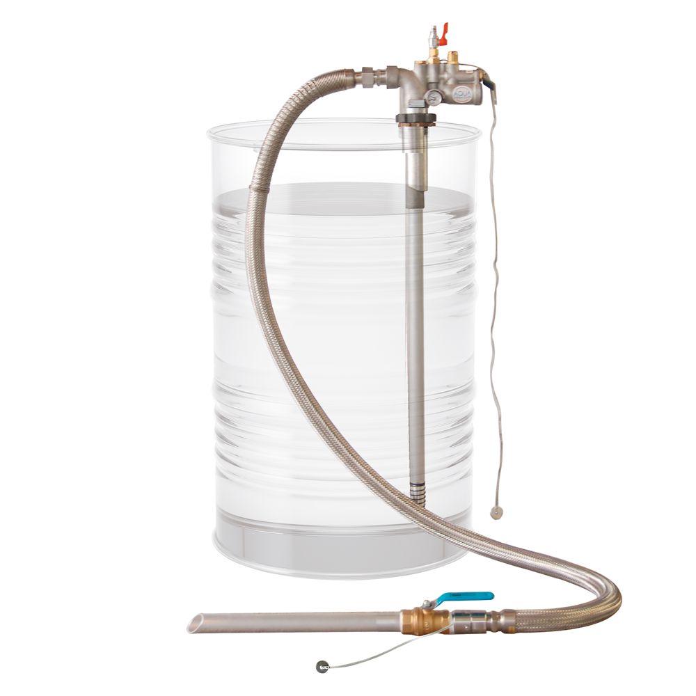 200Lクローズドラム缶用エアプレッシャー＆エアバキュームポンプ(吐出・吸入兼用、溶剤用)