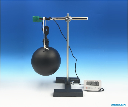 黒球温度計セット Φ150mm 高精度デジタル温度計 CK-SETⅡ-Dシリーズ 安藤計器製工所 【AXEL】 アズワン