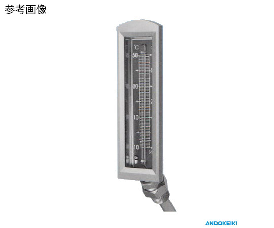 64-5232-22 135平型保護枠入温度計（135型） 0～100℃ BSBM保護管付 L