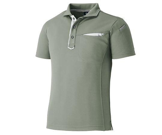 切りポケ半袖ポロ（ペン差し）　3684　グレー　LL　KNGシリーズ