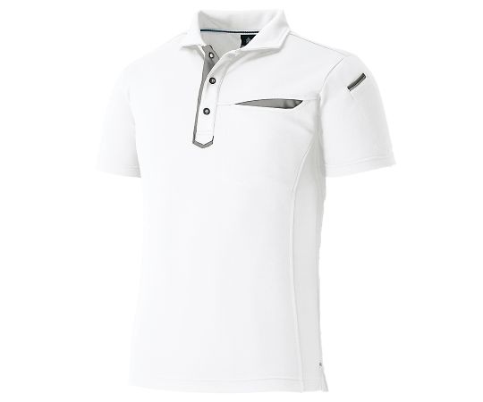 切りポケ半袖ポロ（ペン差し）　3684　ホワイト　LL　KNGシリーズ