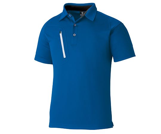 ファスナーポケット半袖ポロ　3674　Rブルー　L　KNGシリーズ