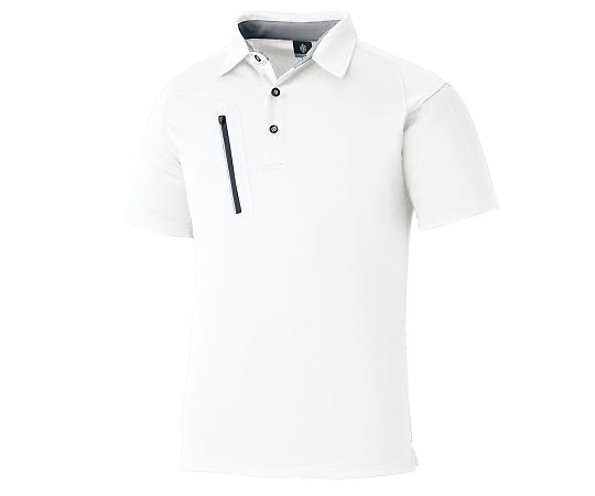 ファスナーポケット半袖ポロ　3674　ホワイト　6L　KNGシリーズ