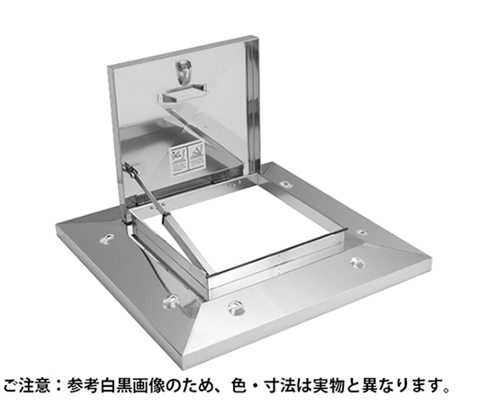 らくらくハッチ　ガスクッション式　600mm角　穴付　ステンレス