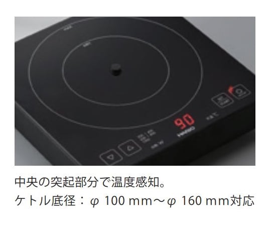 取扱を終了した商品です］ドリップケトル用温度調整 IH ヒーター EDI-1-B 64-5269-15 【AXEL】 アズワン