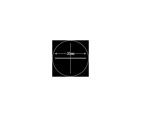 白線0.1mm目盛付　ガラススケール　Φ35mm