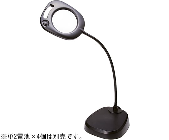 LEDライト付スタンド台付ルーペ　2倍　130mm
