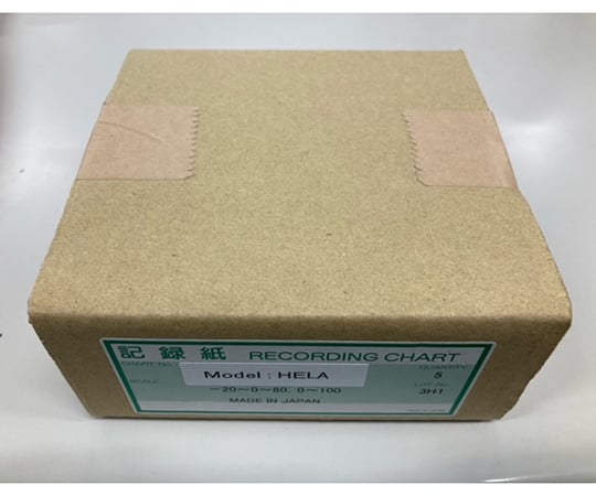 チャート紙／折り畳み -20～80℃、0～100％、曜日付（2.5mm／h専用）1箱（5本入） HELA