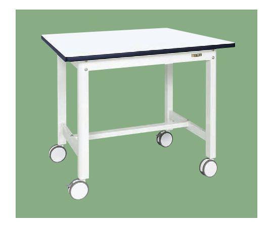 中量作業台（扇形支柱・双輪キャスター付）　W900×D600×H776mm